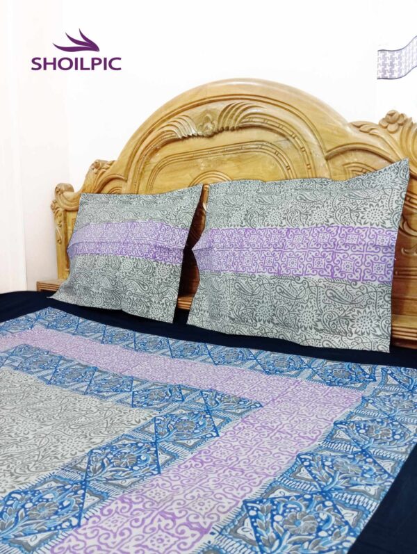 Luxury Block Bed Sheet (King Size) - Image 2