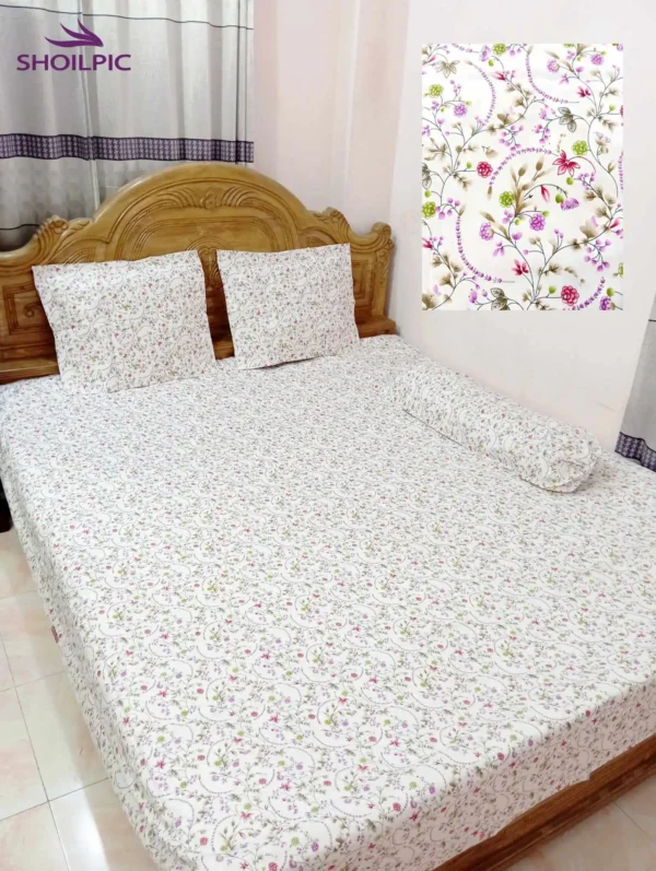 Twill cotton Bed Sheet (King size/ Double bed)