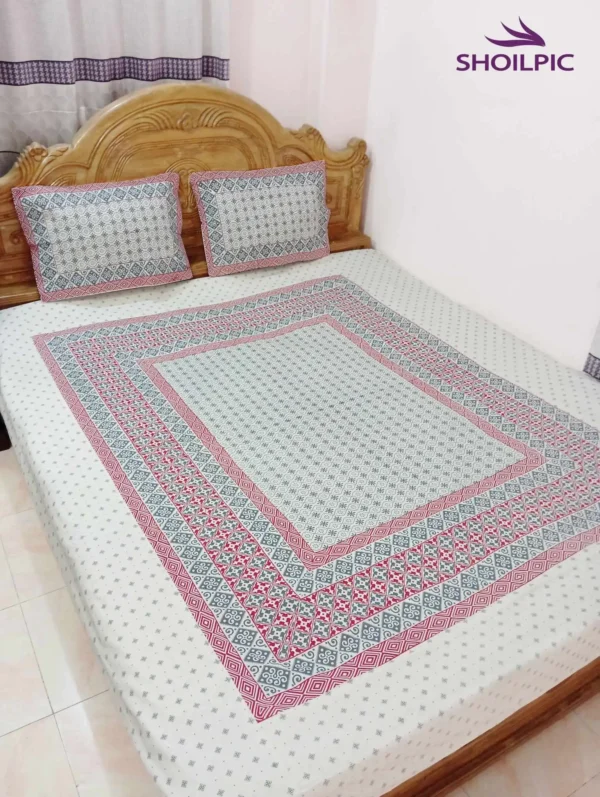 Premium Block Print Bed Sheet (King Size)