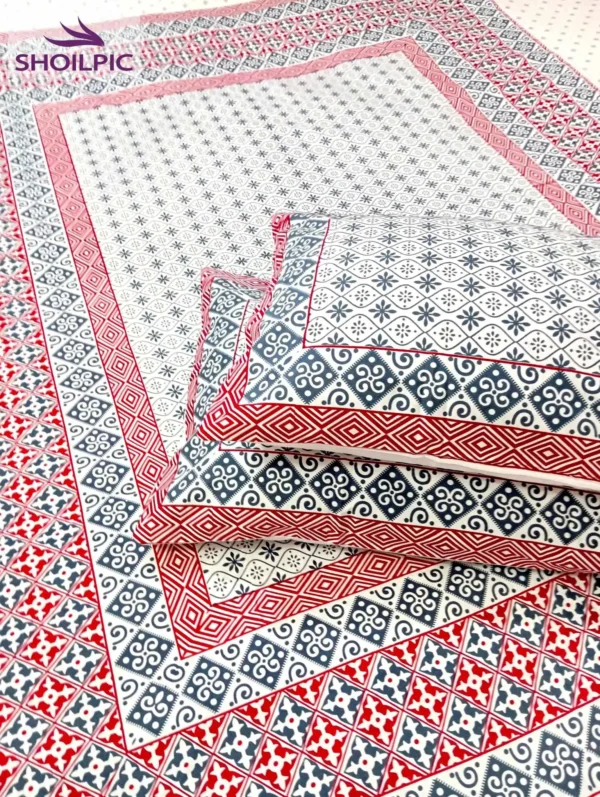 Premium Block Print Bed Sheet (King Size) - Image 7